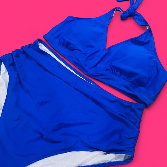 Royal Blue Boutique Two-Piece Swimsuit Size 4XL - Picture 2 of 7